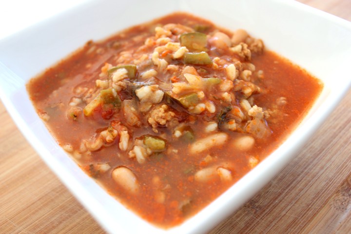 Hearty Sausage and Rice&nbsp;Soup