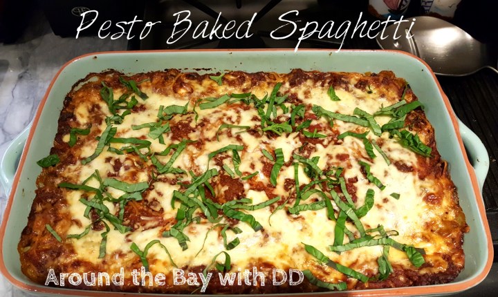 Pesto Baked Spaghetti